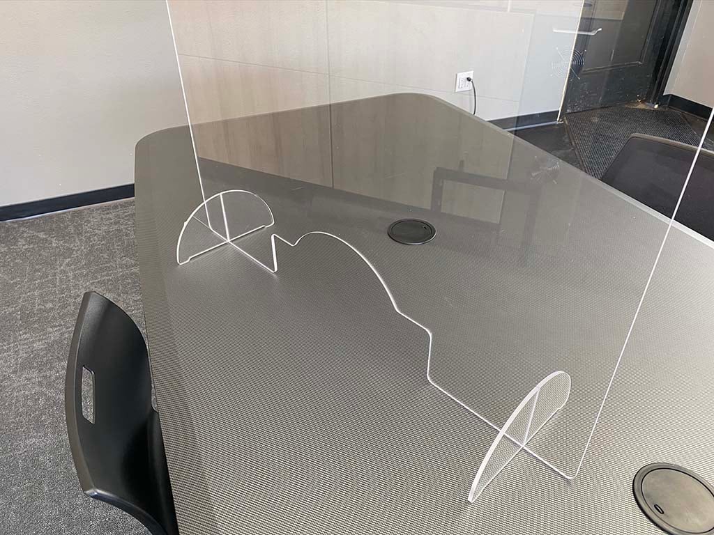 Xybix PlexiGuard Plexiglass Covid19 Desk Shields