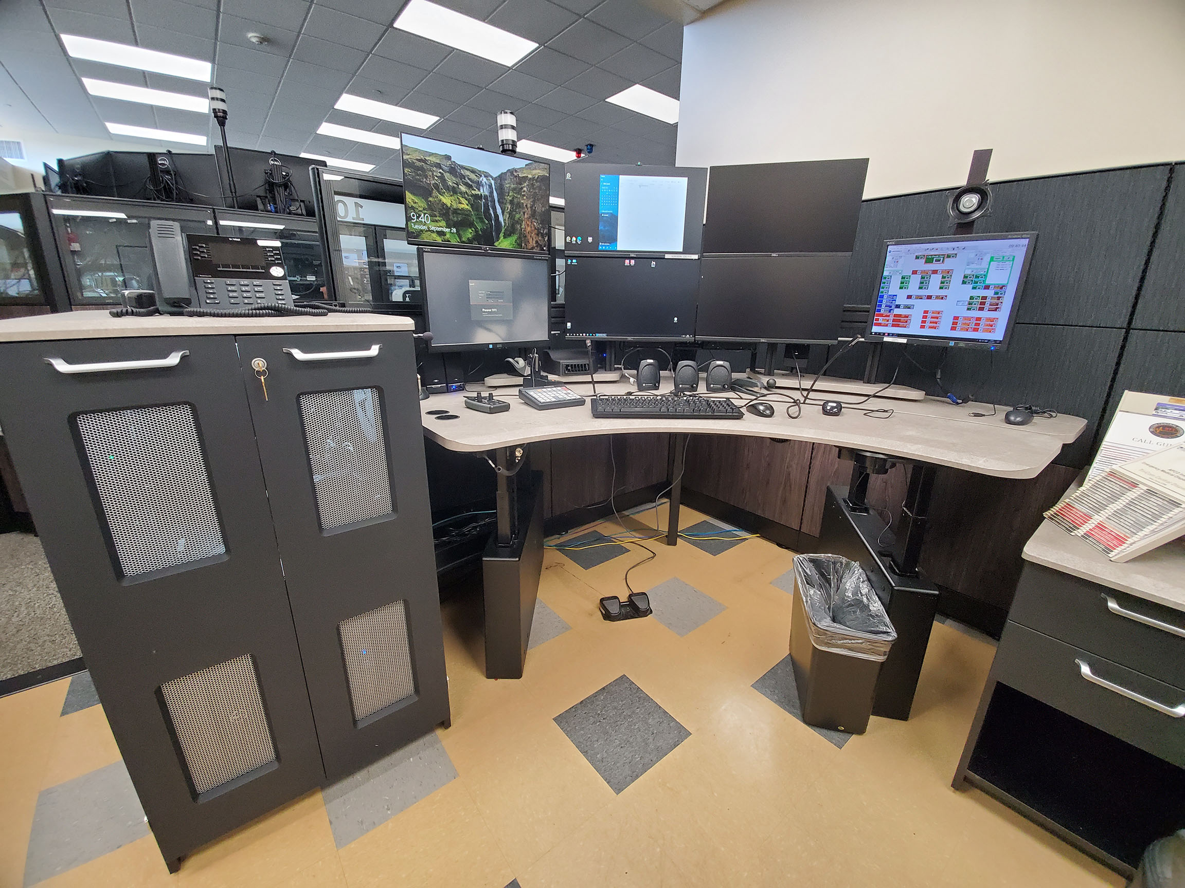 Tri-Com Central Dispatch Photos | Xybix Desks for 911 Dispatch