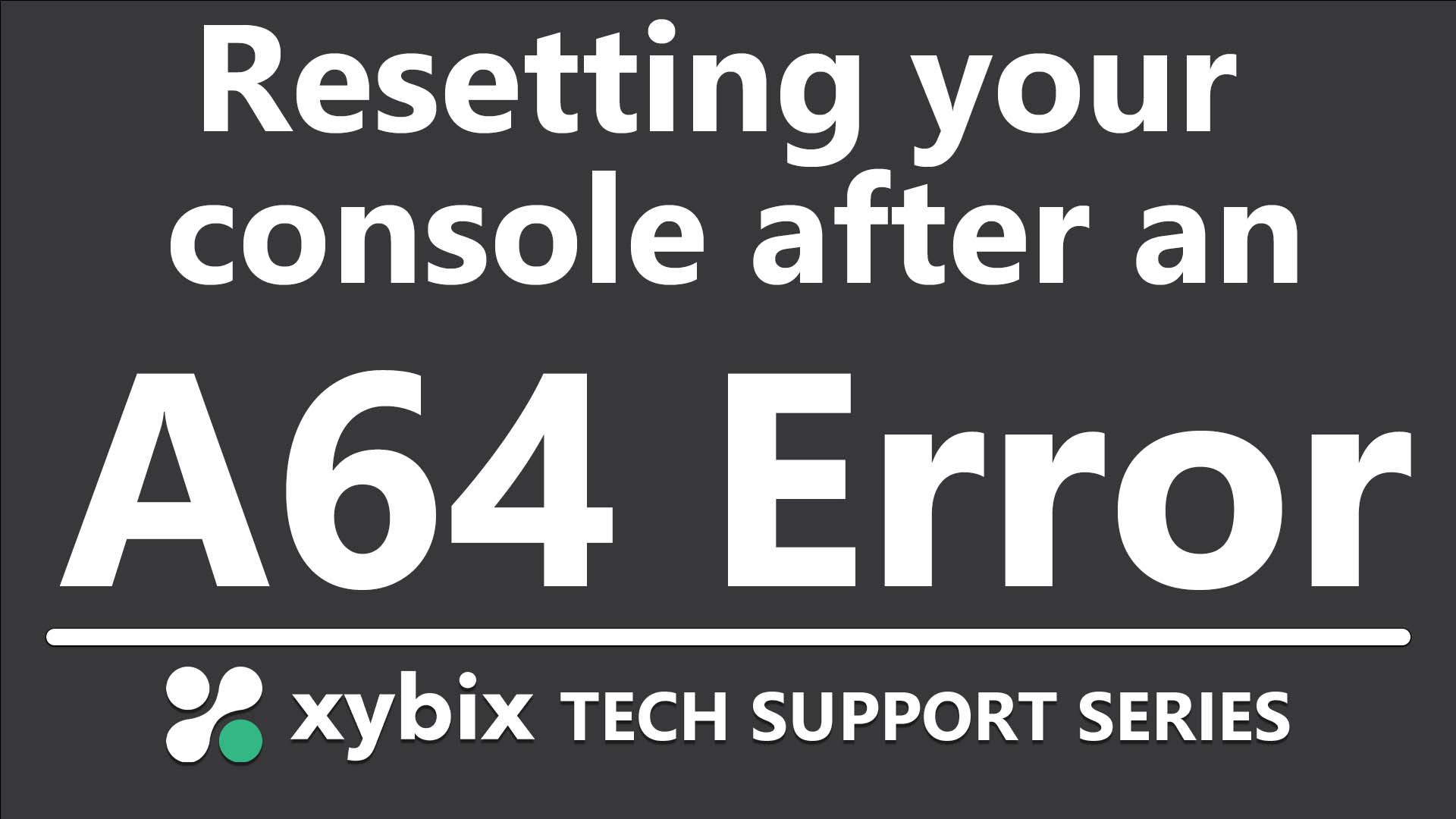 Resetting Your Desk after an A64 Error