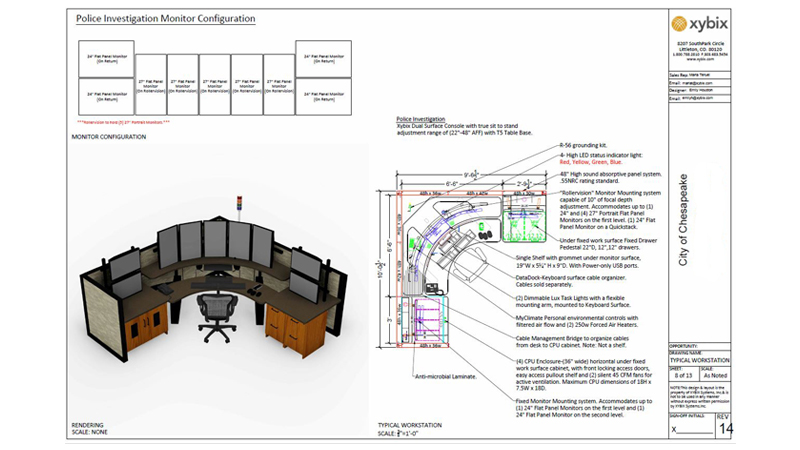 Chesapeake-Police-Department- Typical Workstation