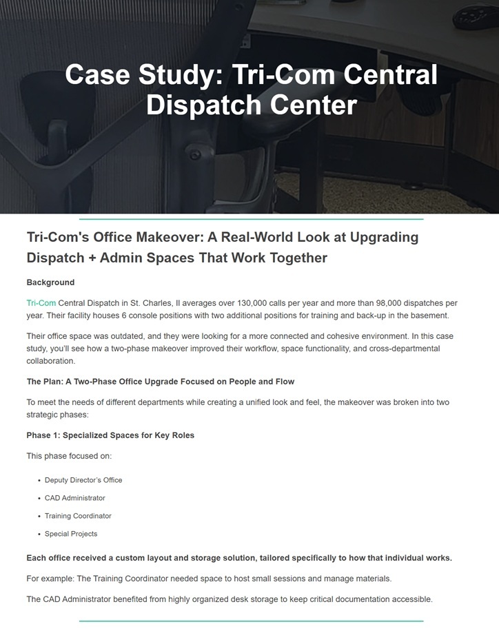 Tri-Com Central Dispatch Center Case Study